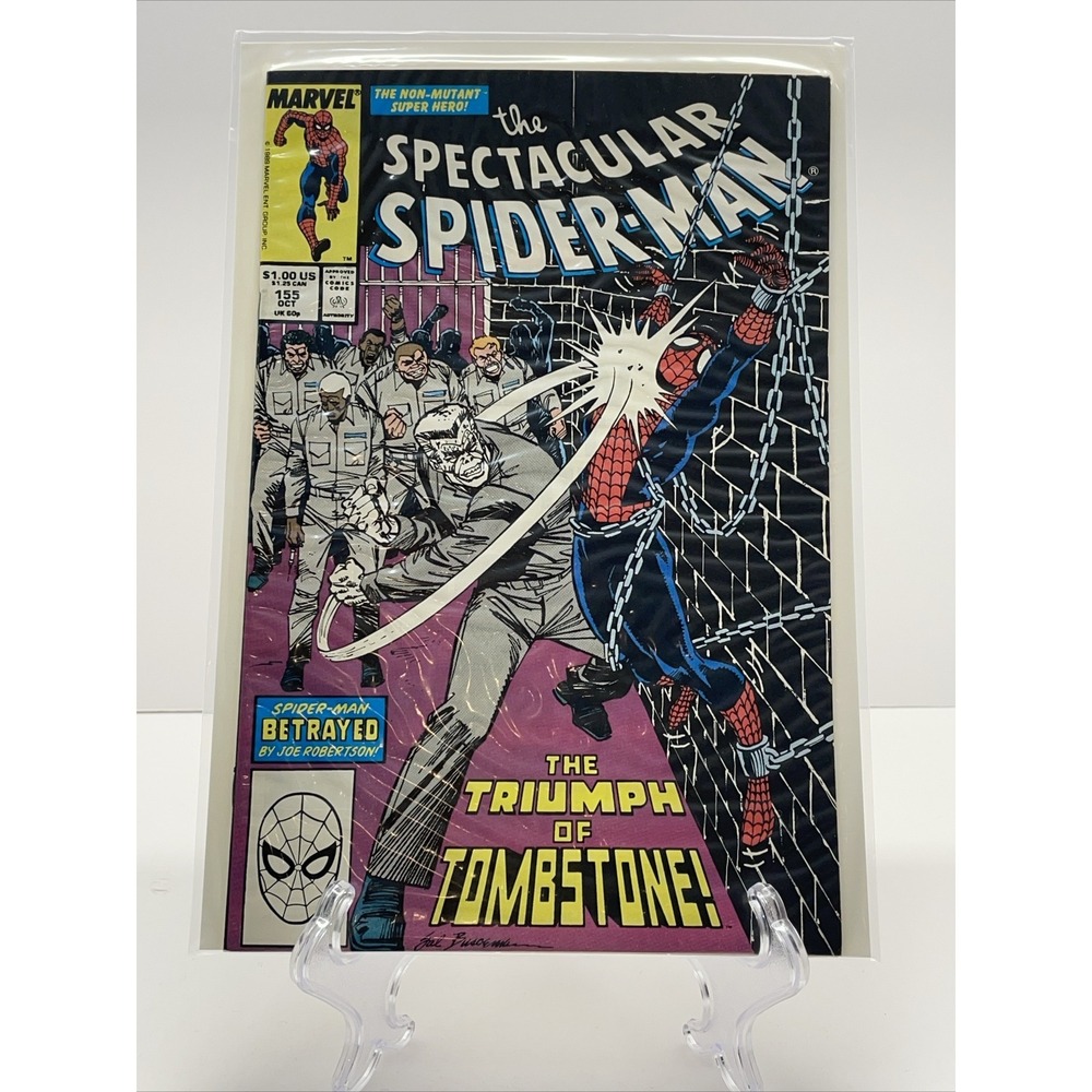 The Spectacular Spider-Man #155 Oct 1989  Comic Book Triumph Of Tombstone Marvel